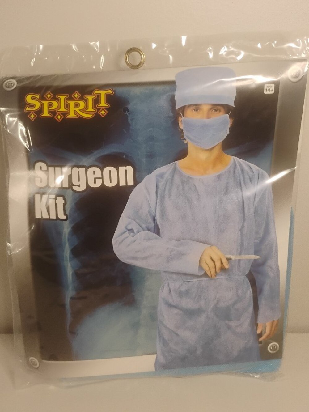 Halloween Spirit Surgeon Kit Costume Set Doctor Scrubs Gown Mask Hat